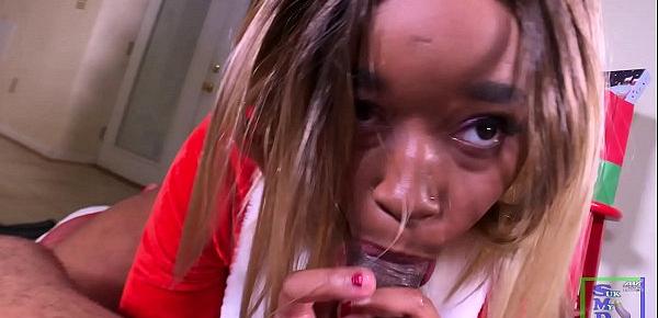  Nina Rivera give Daddy Sloppy Head under the Christmas tree 12